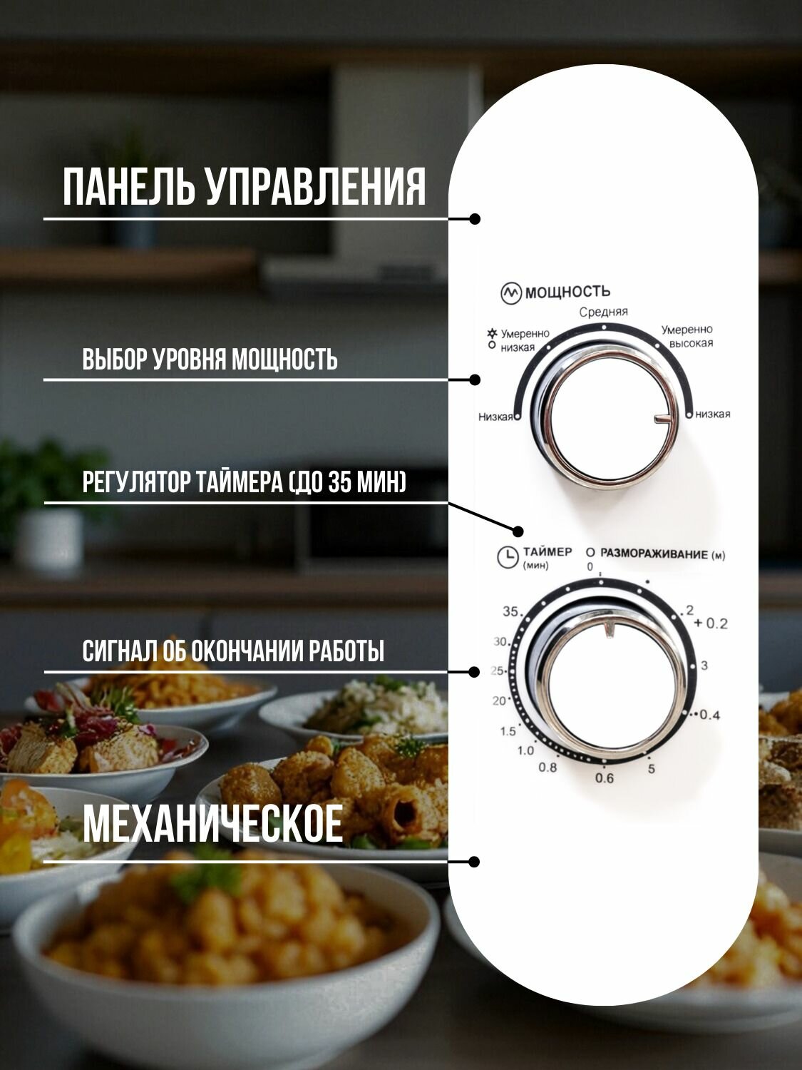 Микроволновая печь ARG MM720CBU(8U), 20л, 700 Вт, 5 режимов, авторазморозка, отсрочка старта, защита от детей, белый — фото 1