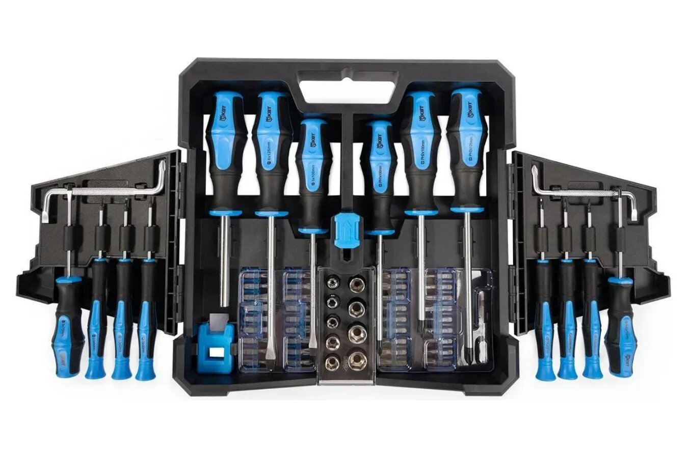 Набор отверток КВТ "Мастер" НБ-63, с магнитным удлинителем, 79774, 45 насадок