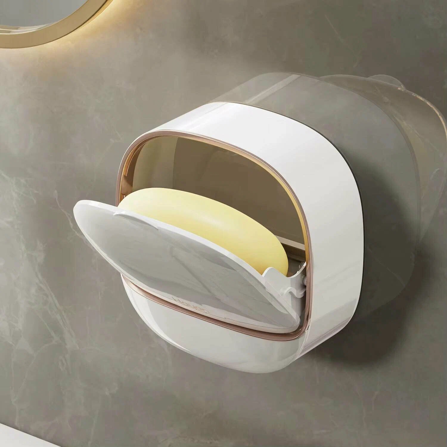 Универсальная мыльница на со сливом – стильный и функциональный дизайн, Мыльница Белый