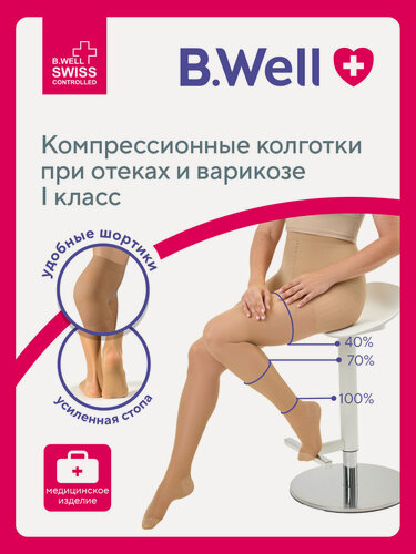 Изображение товара Колготки компрессионные 1 класс компрессии B.Well JW-311