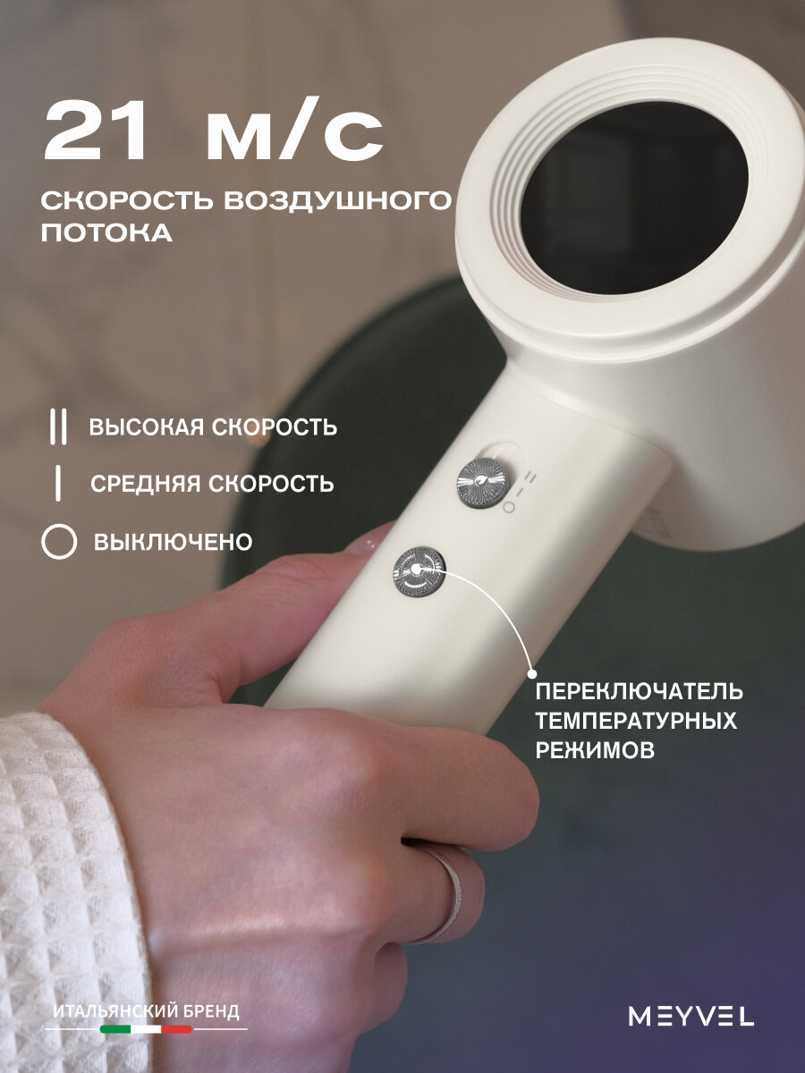 Фен Meyvel для волос MF9-1600 (Нефритово-белый) — фото 1