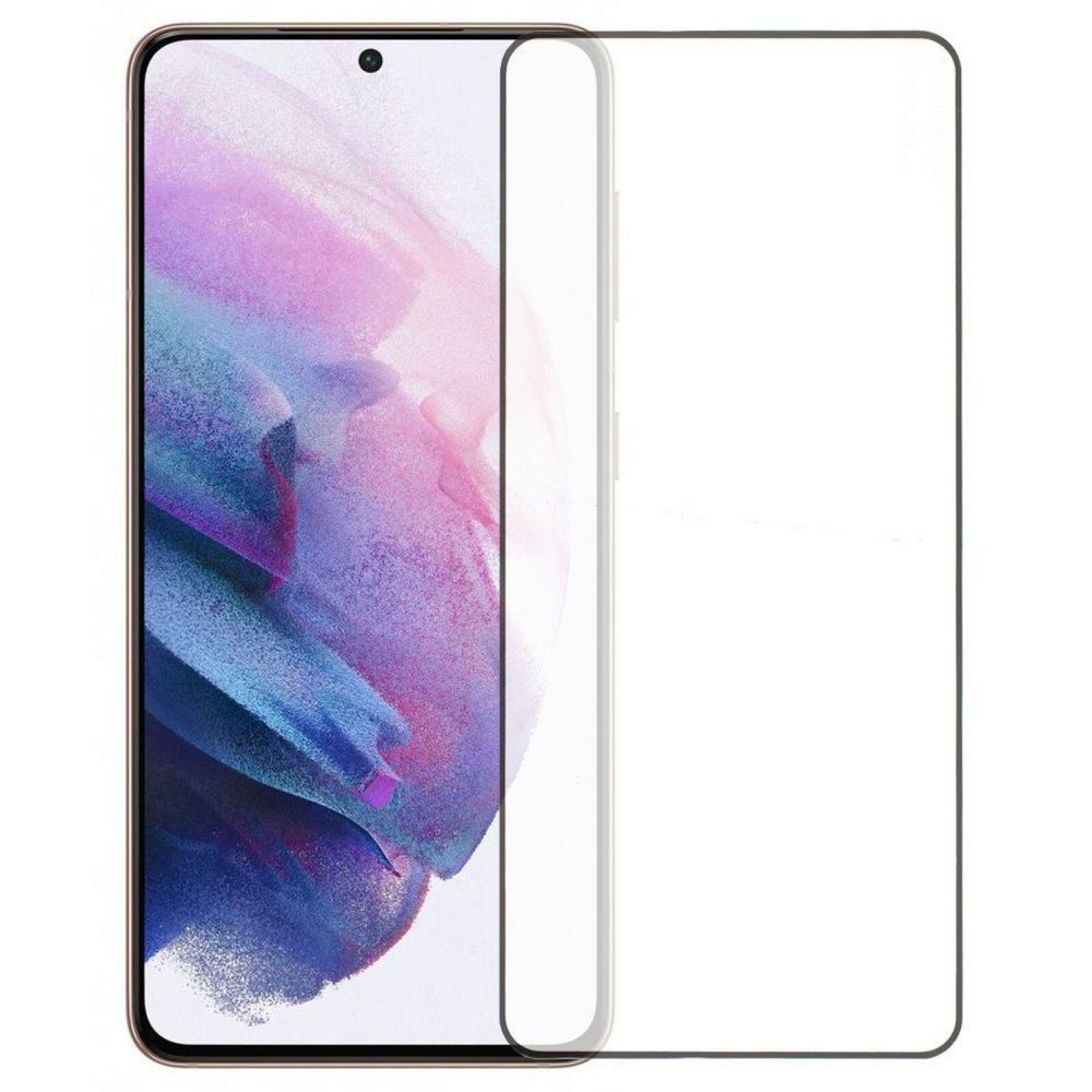Защитное стекло MyPads для Samsung Galaxy S21 SM-G991B полноэкранное черное