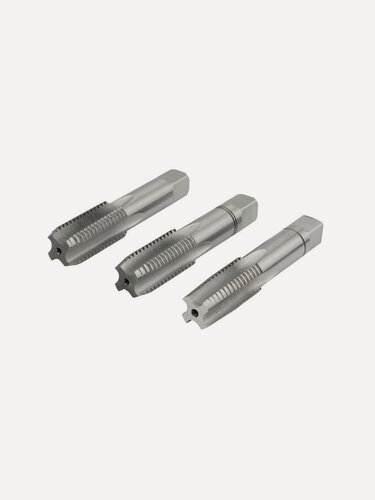 Изображение товара Набор метчиков NORGAU Industrial M 20 из HSS-G (W6% Mo5%), по стали, чугуну и цветным металлам, 3 предмета.