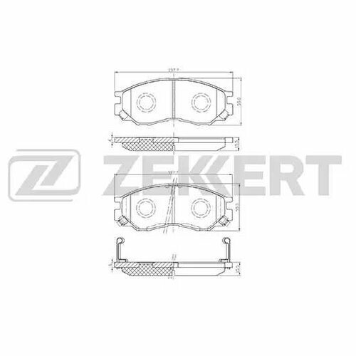 Колодки тормозные ZEKKERT bs1270 для Mitsubishi Delica, L 200, L 300 III, L 400