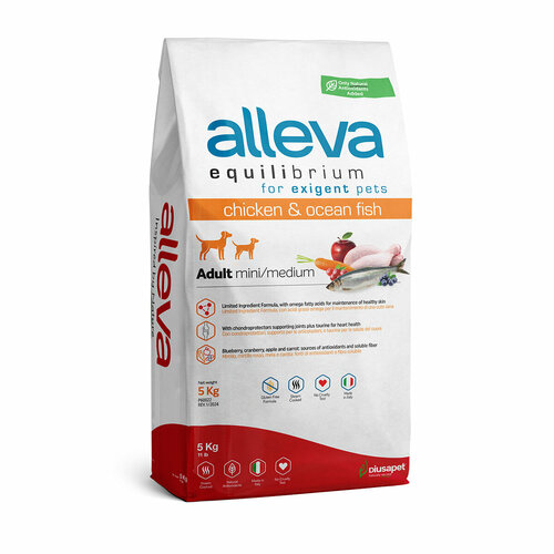 фото Alleva equilibrium dog all day maintenance chicken&ocean fish д взр соб всех пор куриц океан рыбой 5 кг