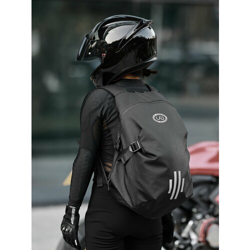 Мотоциклетный рюкзак / Моторюкзак с отделением для шлема, черный цвет