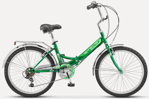 Изображение товара Складной велосипед Stels Pilot 750 V Z010 (2025) 24 Зеленый (140-185 см)