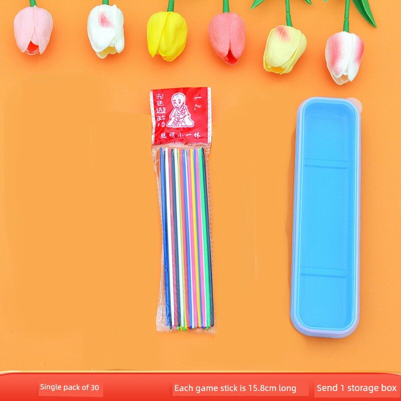 Игра в прятки с толстыми круглыми концами: 1 набор (30 палочек) с коробкой для детской игрушки
