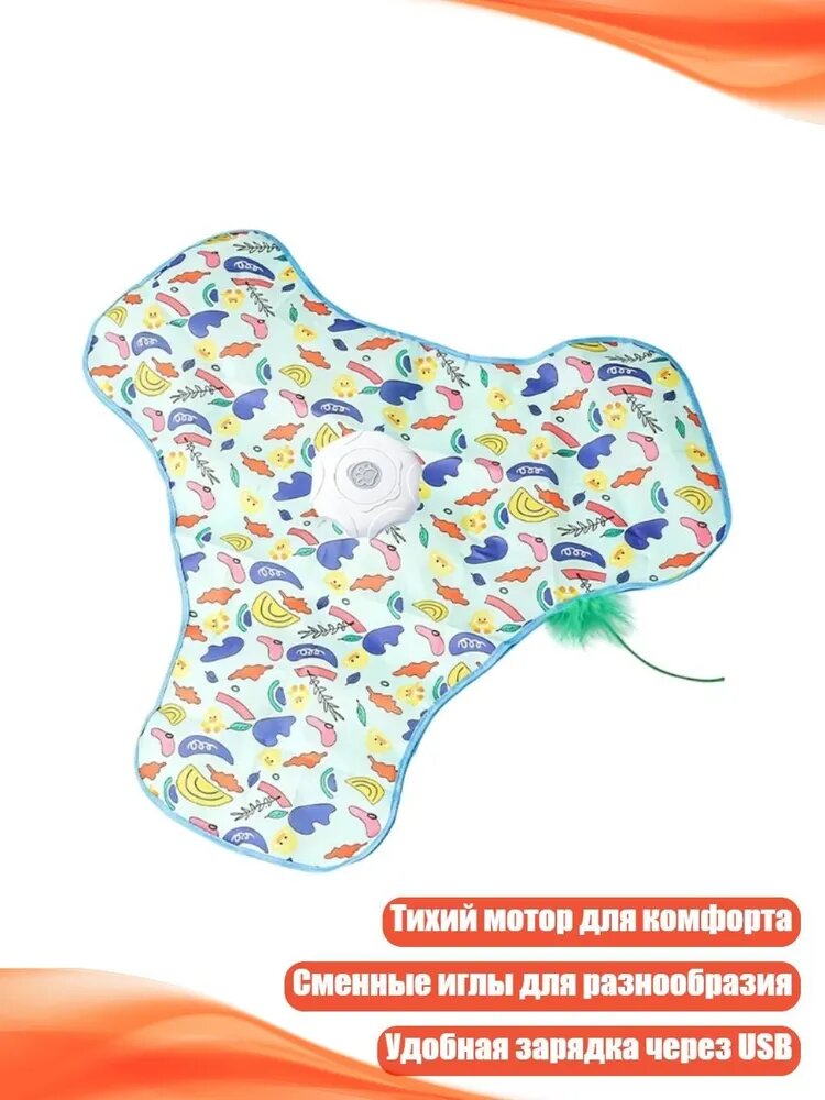 Компактная игрушка для кошек с шипами и мотором, - 2