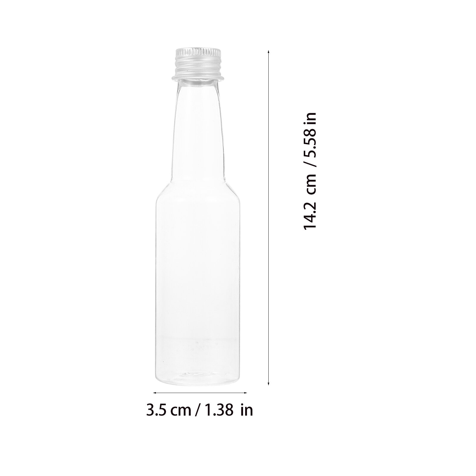 Прозрачные Пластиковые Бутылки Для Напитков 30 Штук Объем 14 2X3 5X3 5CM С Противопроливным Верхом