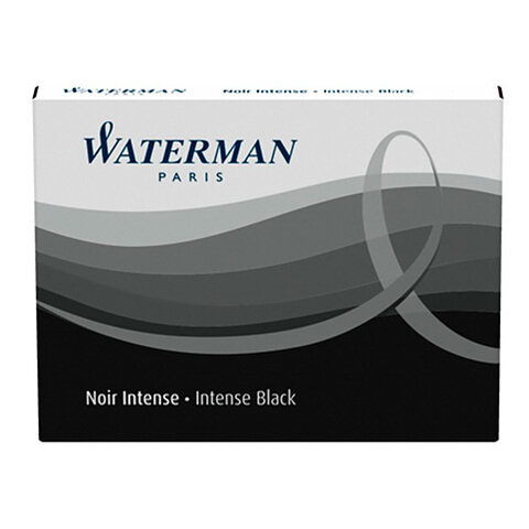 Waterman Чернила (картридж), черный, 8 шт в упаковке