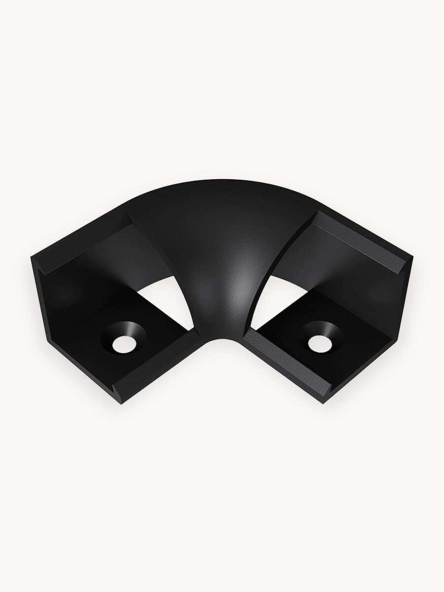 Угловой соединитель для углового профиля для светодиодной ленты черный