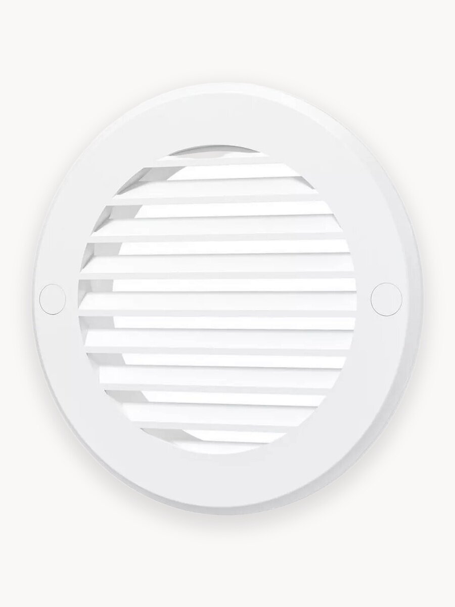 Решетка вентиляционная Era 10РКН, круглая, D100 мм, в ванную, в туалет, на кухню, белый ASA-пластик