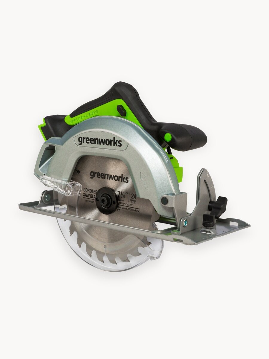 Дисковая пила Greenworks 24V, бесщеточная , диск 18,5 см, без АКБ и ЗУ