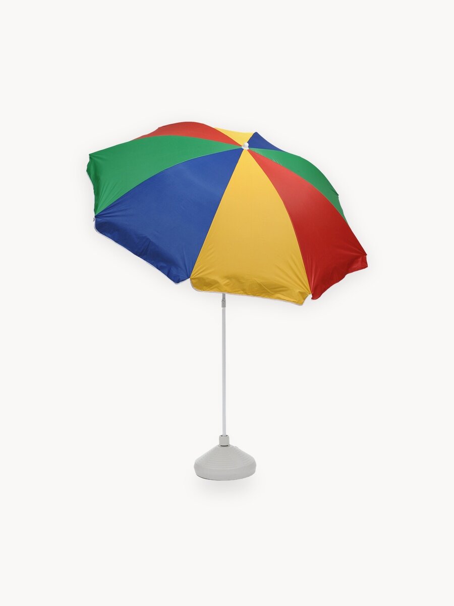 Зонт пляжный большой 2 метра с наклоном от солнца, уличный для дачи и сада, складной для рыбалки, радуга, Ами Мебель