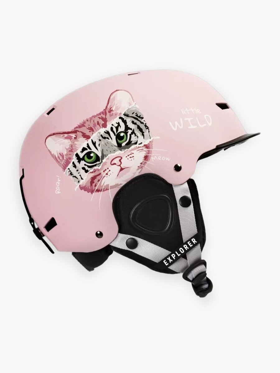 Шлем горнолыжный для сноуборда сноубордический розовый (размер L)