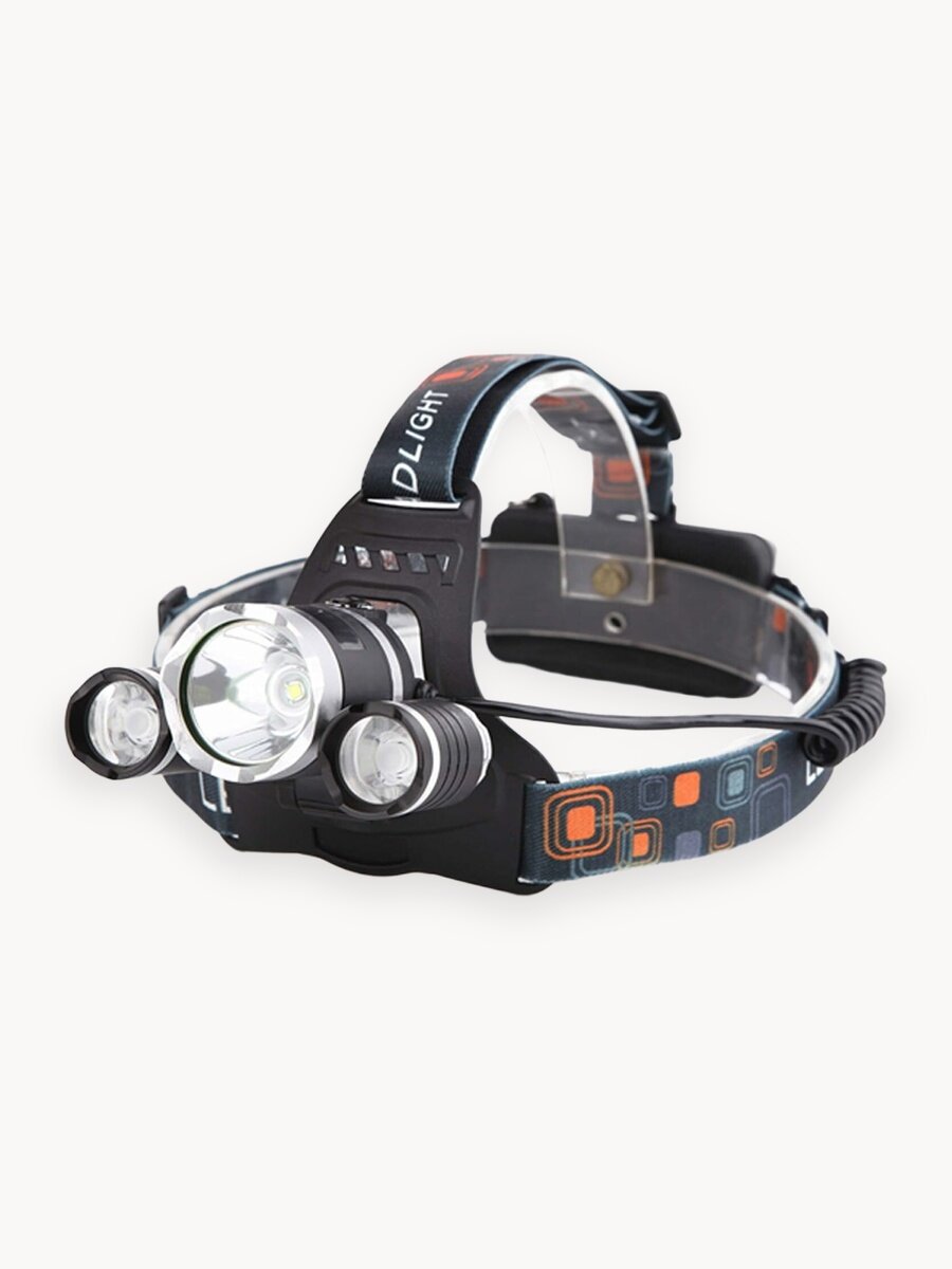 Налобный фонарь / яркий налобный фонарик / мощный дальнобойный фонарь