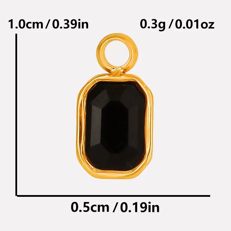 Подвеска черная, 1.0x0.5 см, S2013-G-B