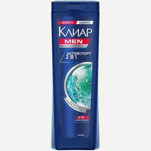 Изображение товара Шампунь-бальзам против перхоти Клиар (clear) клиар Men 2в1 Активспорт, 200 мл