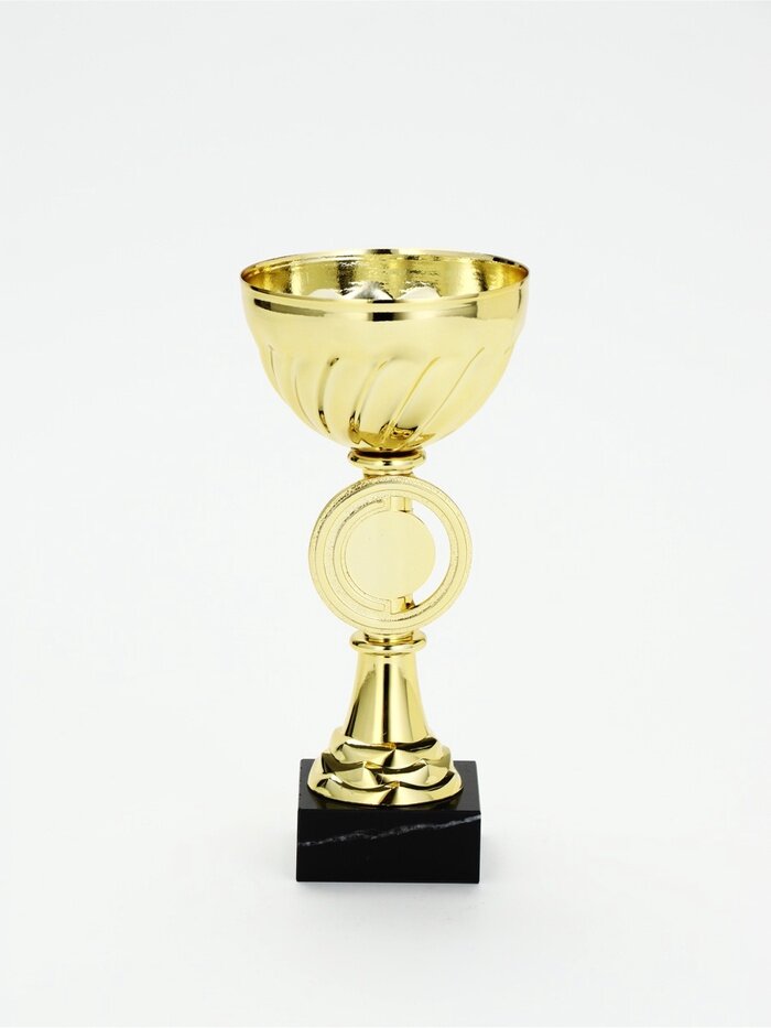 Кубок 188 K, наградная фигура, золото, подставка мрамор, 16.5×8×8 см