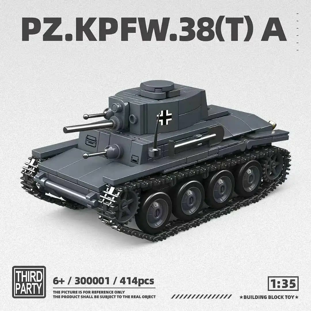 Набор для сборки немецкого танка 38T-A 1:35 масштаба с 414 деталями в пакете для детей