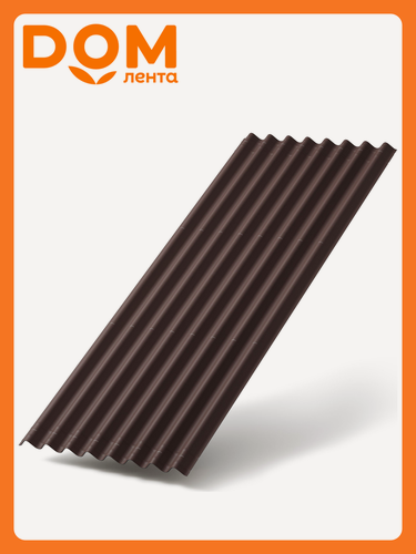 Изображение товара Лист кровельный скатный Ондулин DIY коричневый 1830х760 мм 1,22 кв. м