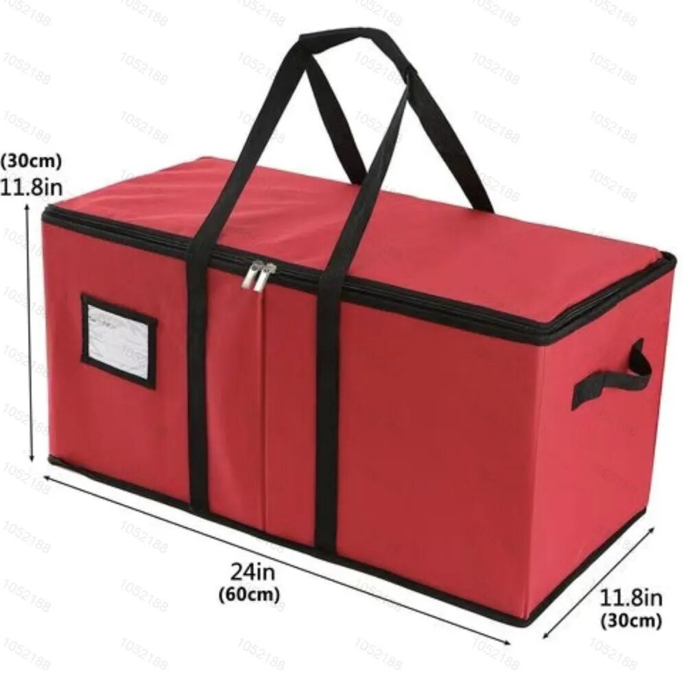 Коробка для хранения 60x30x30 см. Зеленая. С ручками. Для хранения вещей из спанбонда.