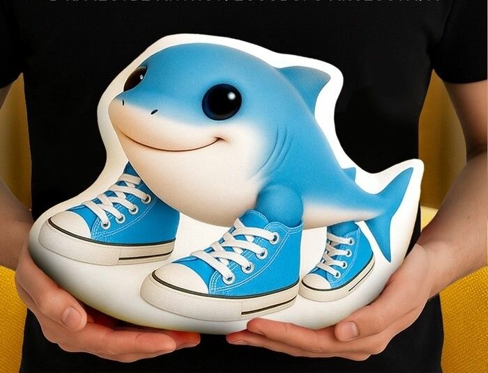 Мягкая игрушка mni mnu антистресс "Акула", размер 31 см, материал мягкий плюш и наполнитель