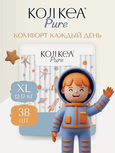 Изображение товара Подгузники трусики 5 размер/ XL (12-17 кг), Коджи Кеа Пьюр, 38 шт