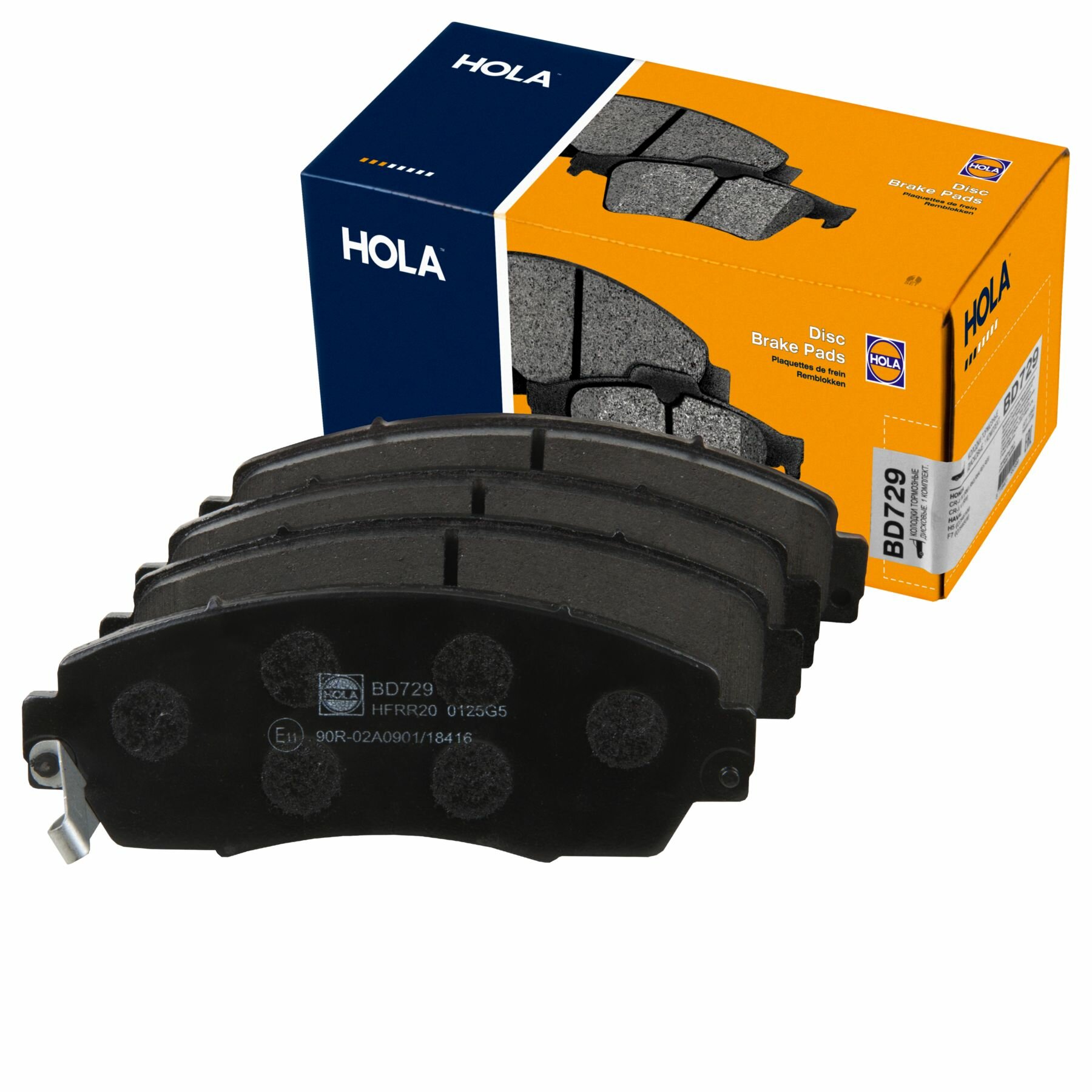 Тормозные колодки дисковые HOLA BD729