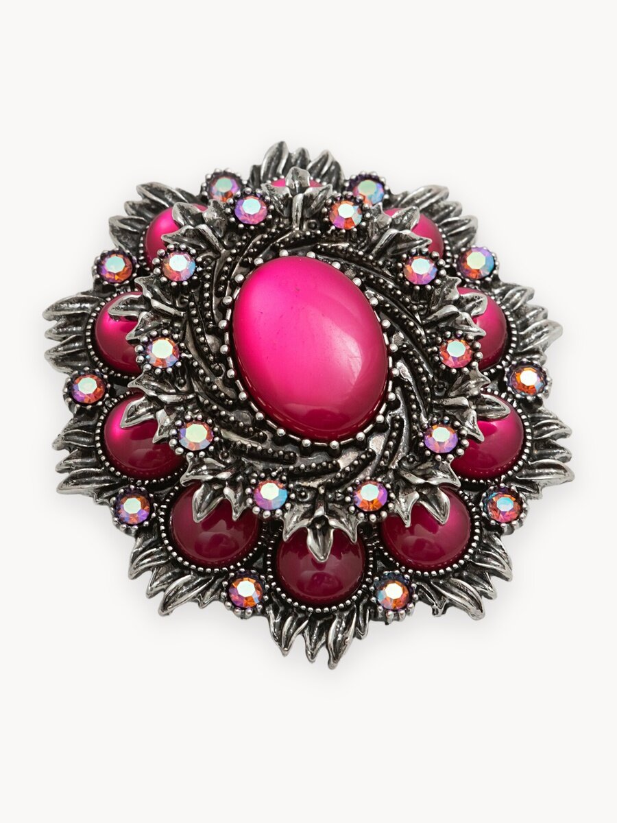 Брошь ЖемАрт, кошачий глаз синтетический