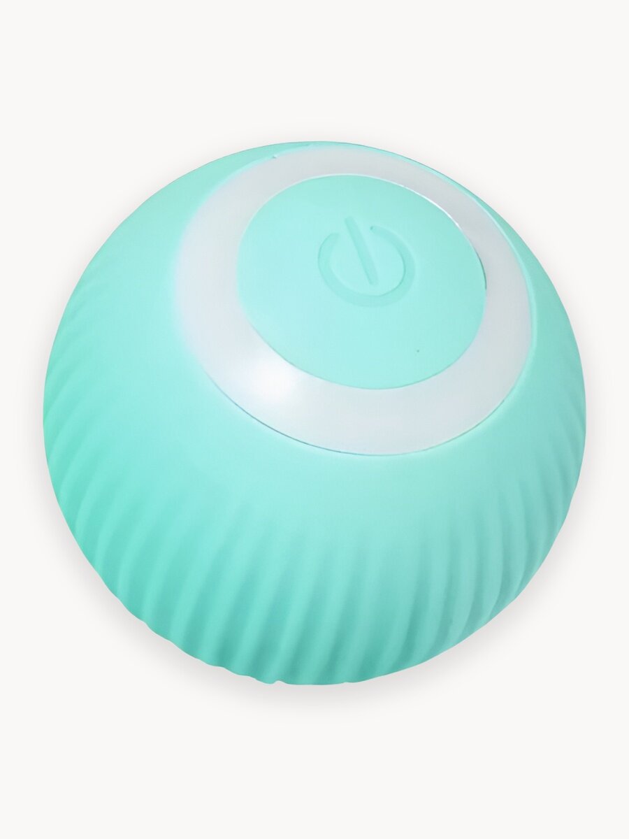 Игрушка для кошек, интерактивный мяч, игрушка дразнилка для котов, 2 режима, зарядка USB в комплекте , голубой