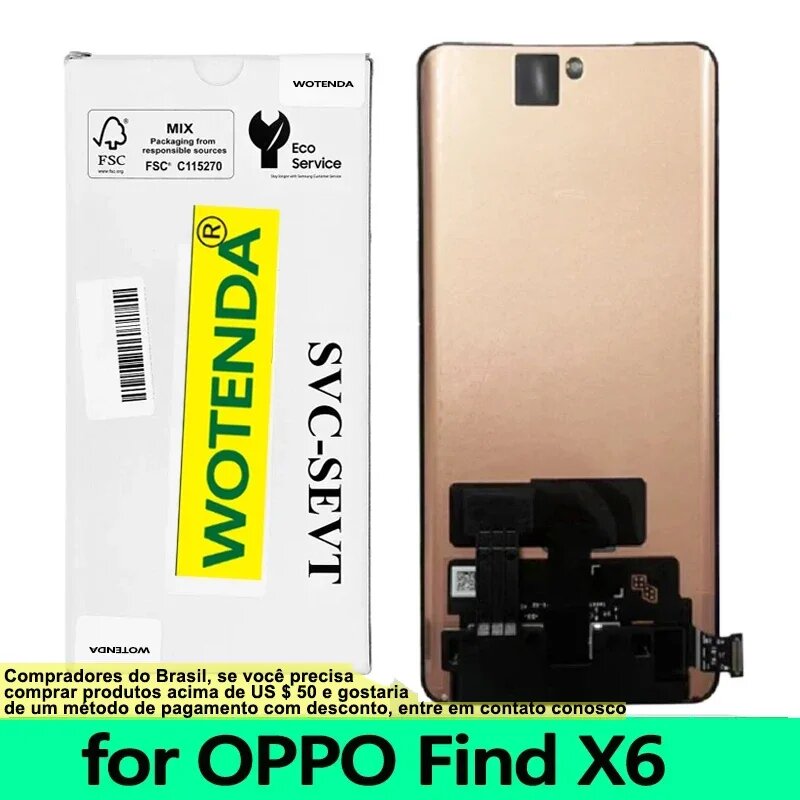 AMOLED LCD-экран 6,74' 120 Гц для OPPO Find X6 PGFM10, сенсорный дисплей, запасная часть