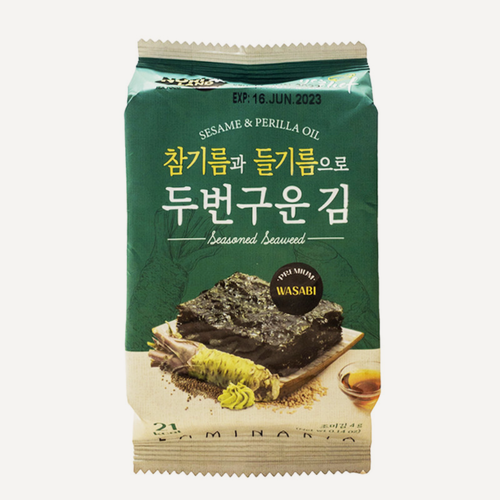 Изображение товара Морская капуста Nori Land обжаренная со вкусом васаби 4 г, Южная Корея