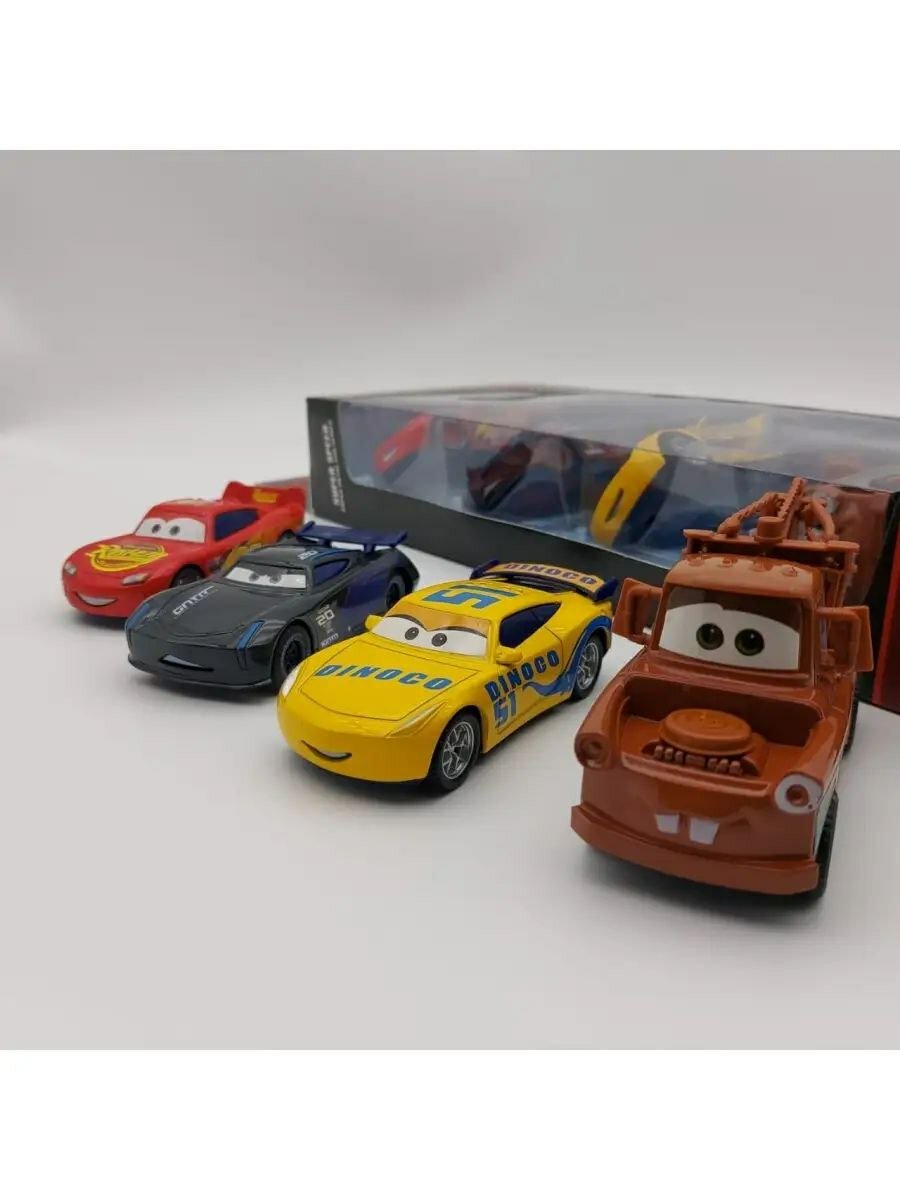 Набор машинок Металлические Маквин, для детей, коллекционные 4шт