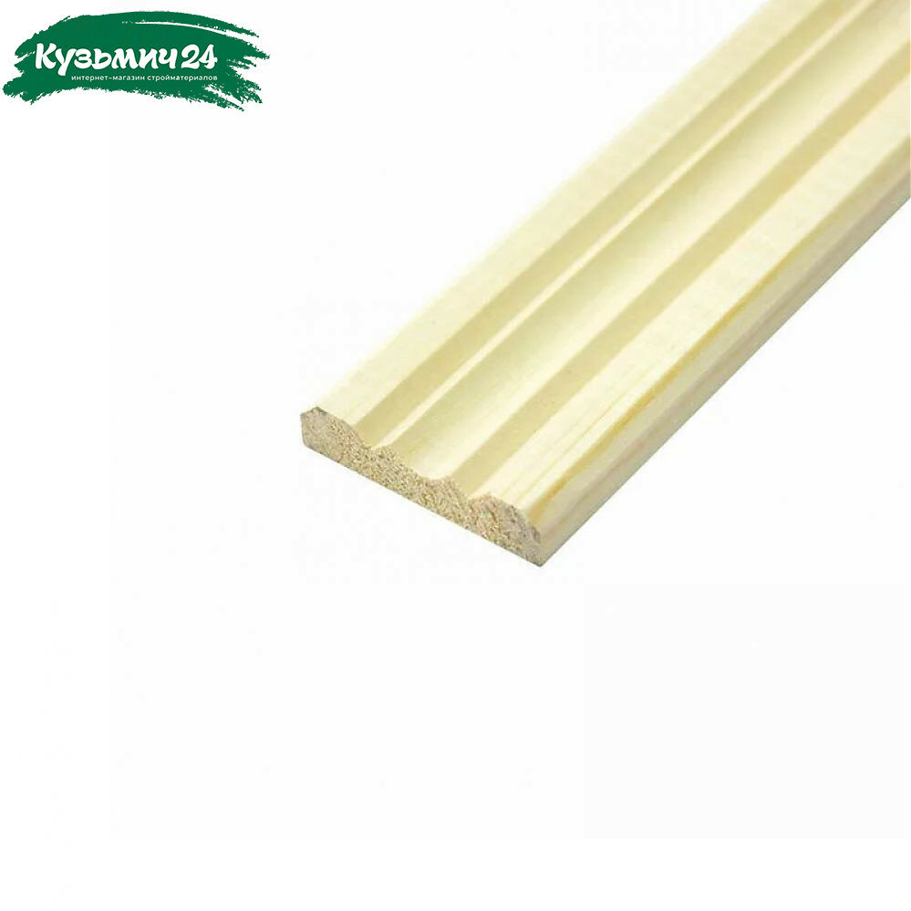 Раскладка фигурная прямая Сосна 10х40х3000 мм деревянная 2 шт.