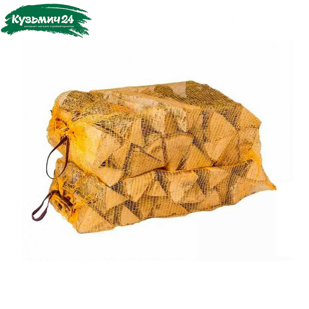 Дрова березовые колотые длина 250 мм экстра сухие камерная сушка сетка 14 кг