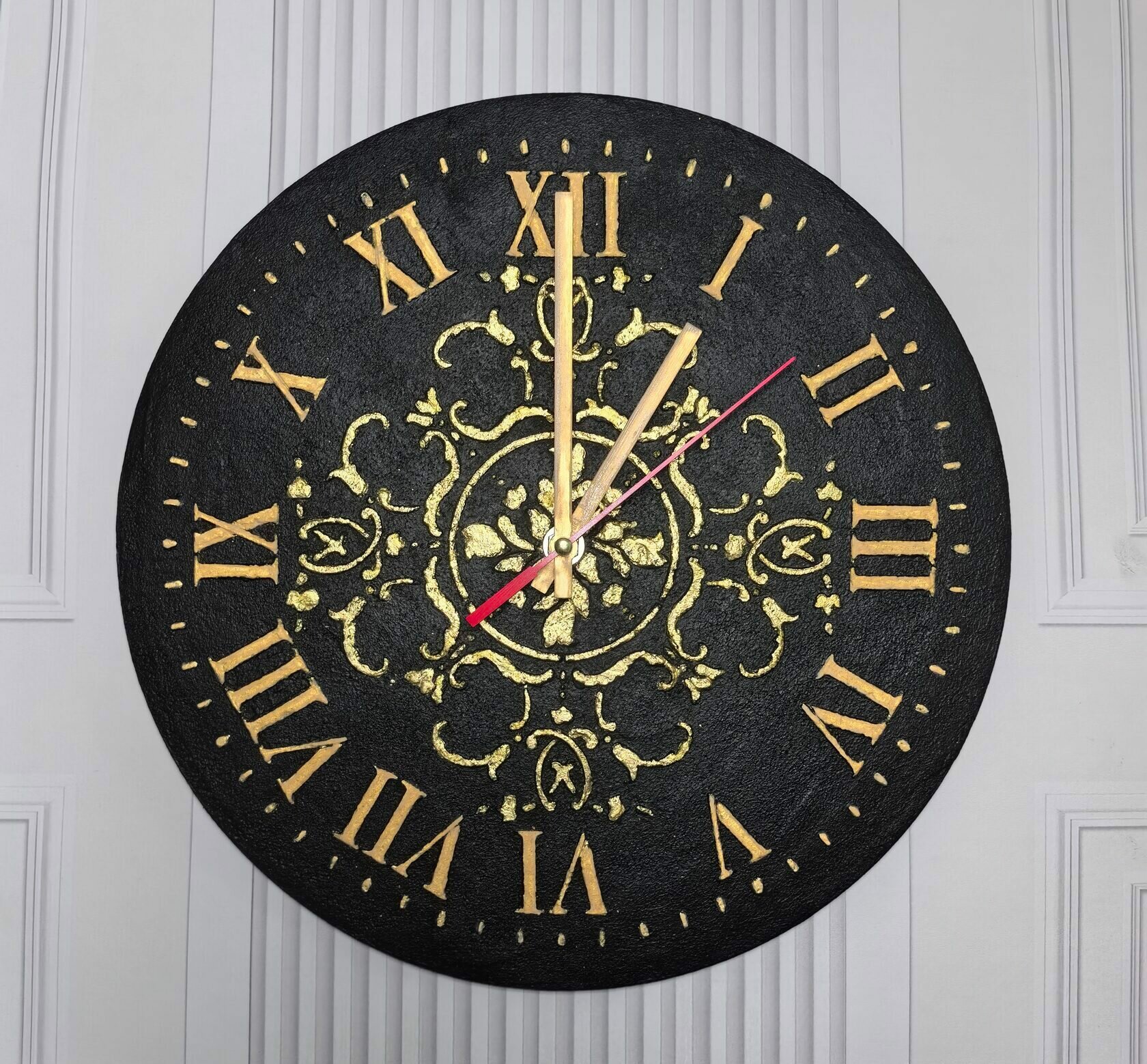 Арт-студия SJ Авторские настенные часы "Золотая ночь" 30см