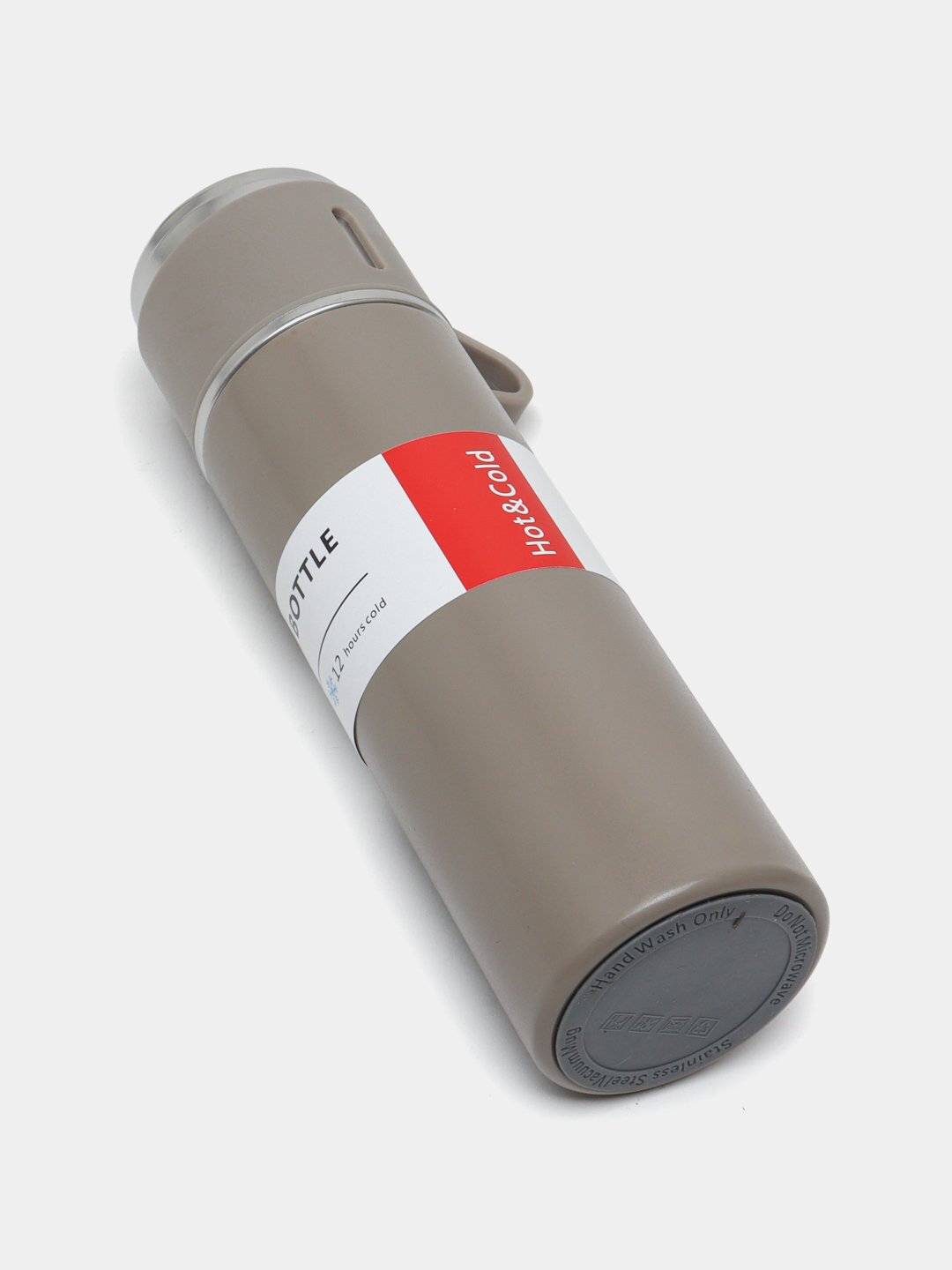 Термос, 3 стакана и подарочный набор, 500 мл - Бежевый