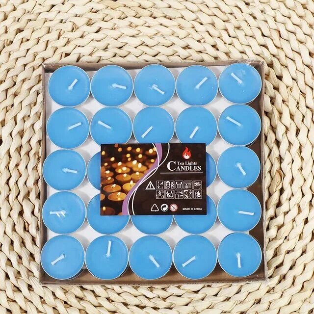 Декоративные ароматические чайные свечи Tea Lights, в форме сердца и круга, 50 шт
