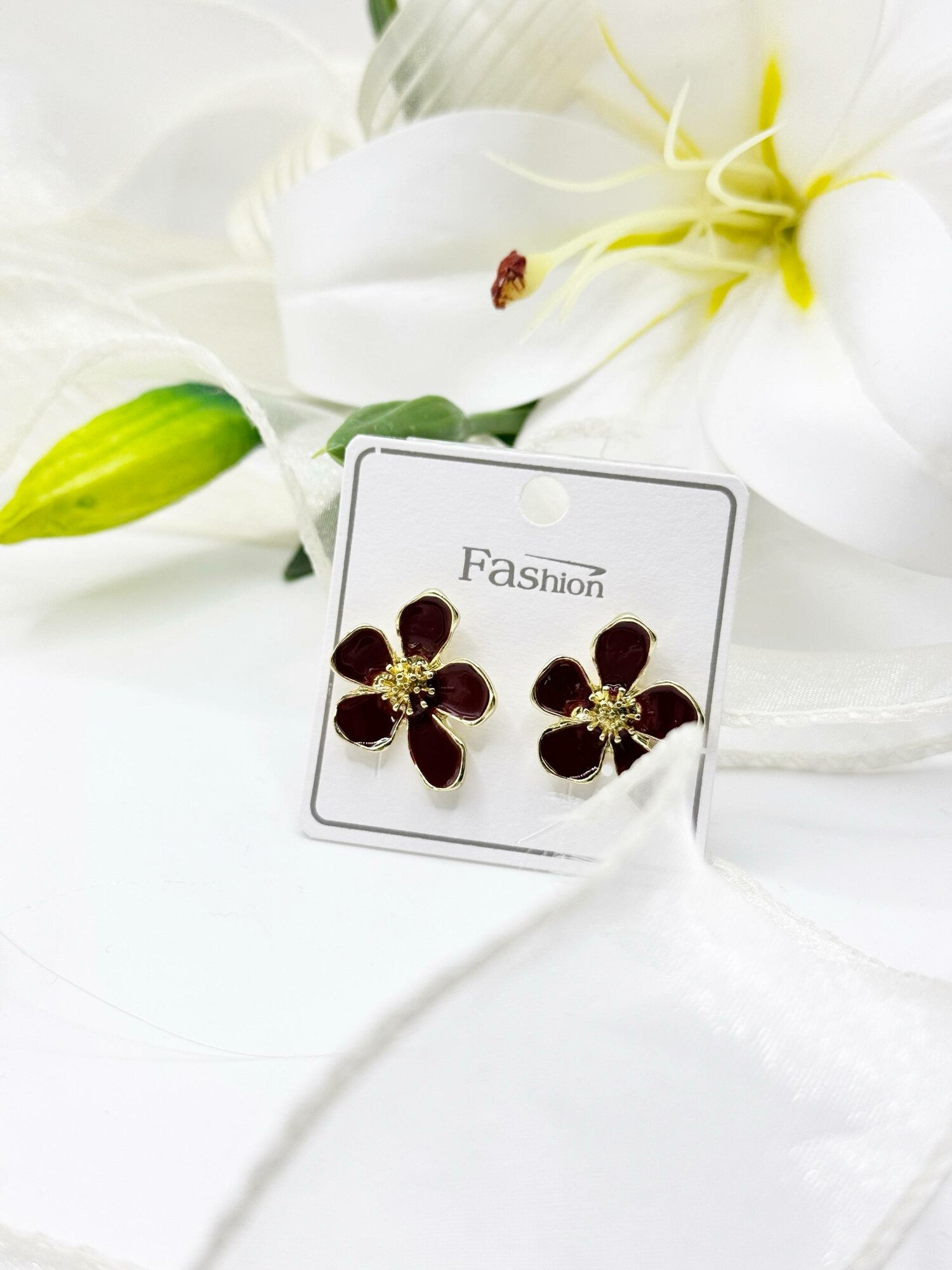 Серьги клипсы, акрил