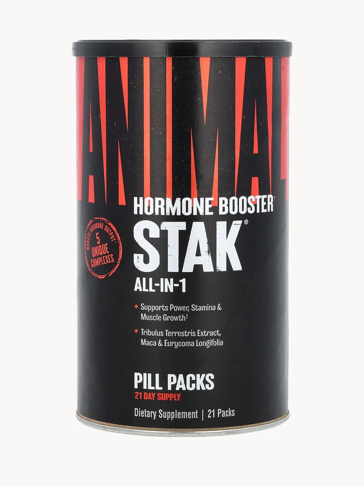 Комплекс Animal Stak, для натурально поддержки тестостерона, без вкуса, без лактозы, 21 штук