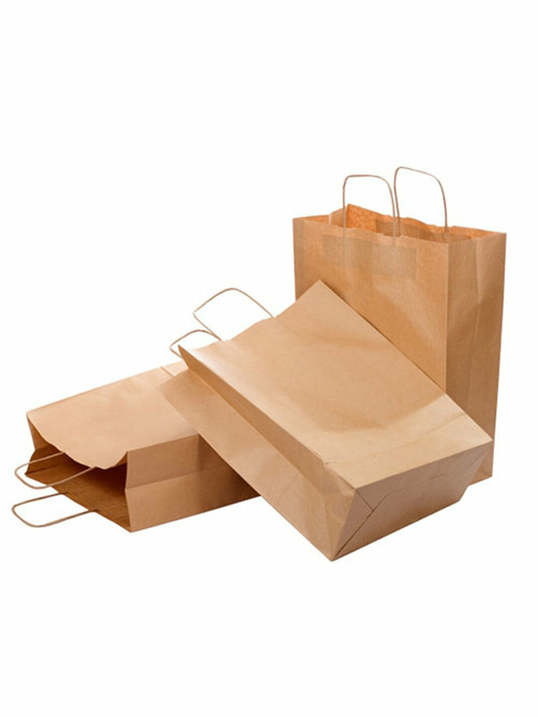 Крафт-пакет бумажный, белый / коричневый (20×30 см) 100 штук