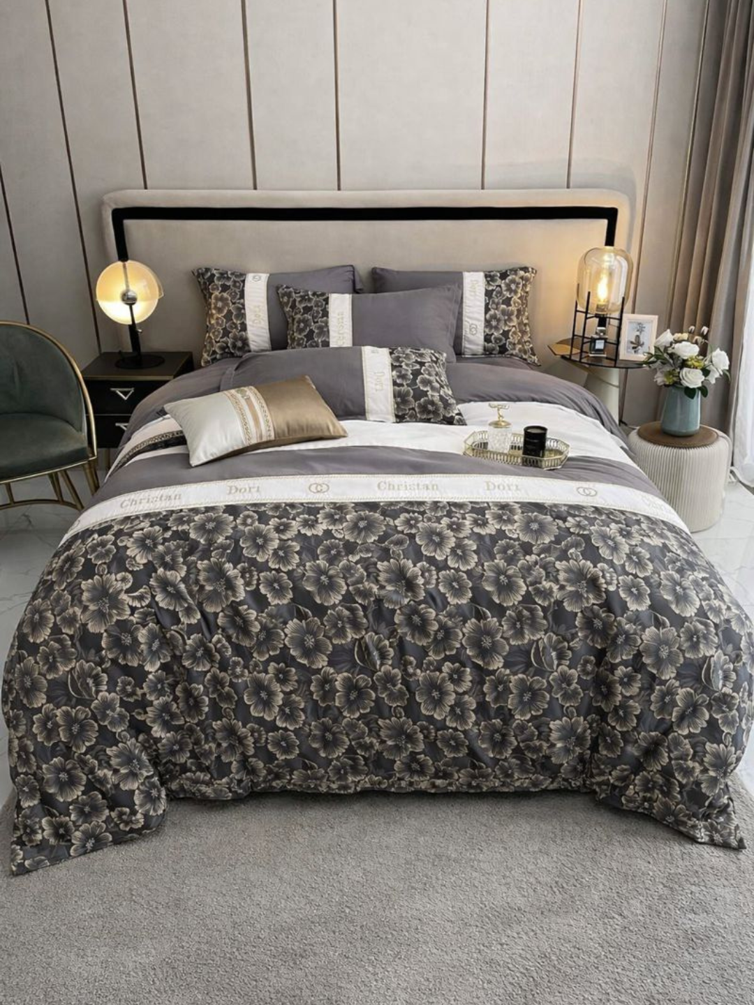 Постельное бельё, сатин, 2 наволочки, пододеяльник, размер 2-спальный, цвет молочный