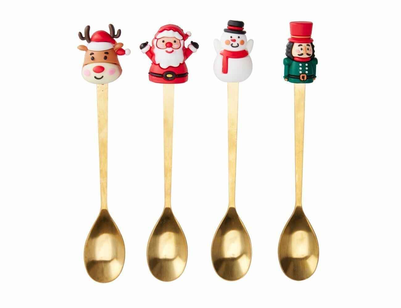 Набор декоративных десертных ложек праздничный квартет, 4 шт, Koopman International 170493080-1