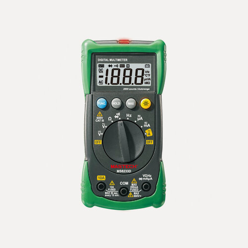 Изображение товара Мультиметр Mastech MS8233D, автоматический выбор диапазона, подсветка, фиксация измерений