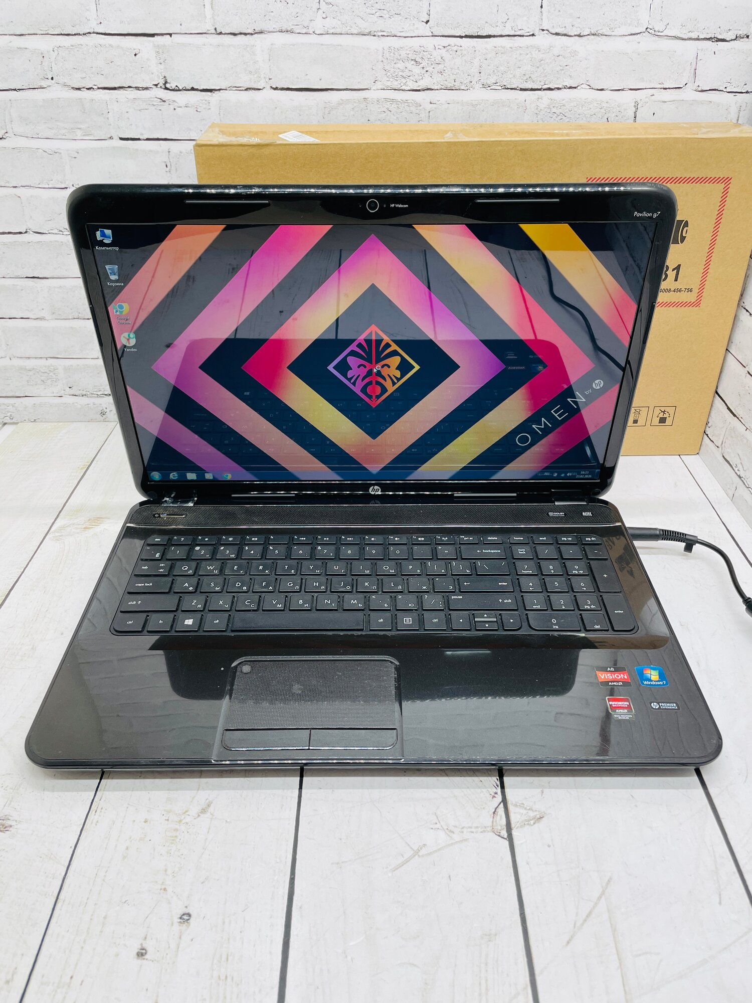 Игровой ноутбук 17,3, HP Pavilion G7, AMD A8 4500m, 4 Gb DDR3, 500 Gb HDD, AMD Radeon HD 7670