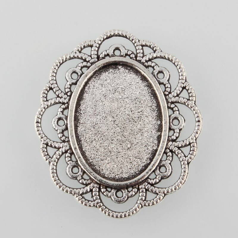 Кулон-сеттинг основа под кабошон 29*25мм 3шт — фото 1