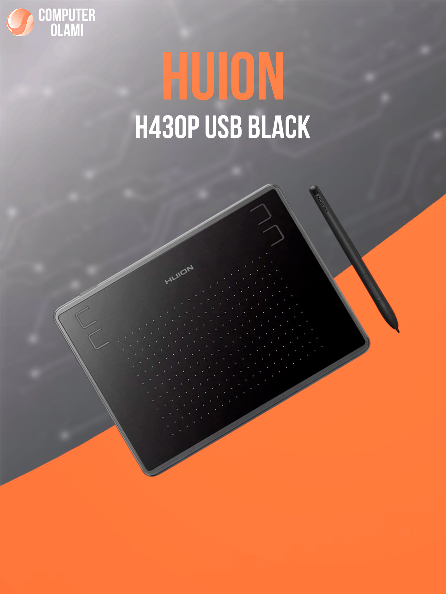 Графический планшет Huion H430P USB Black компактный графический планшет