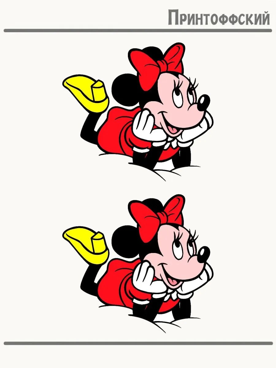 2-е (Две) Термонаклейки минни маус дисней disney